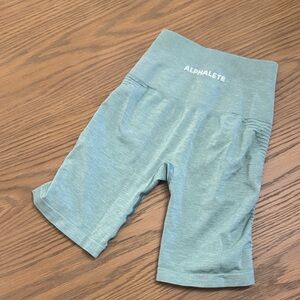 Alphalete green workout Biker Shorts